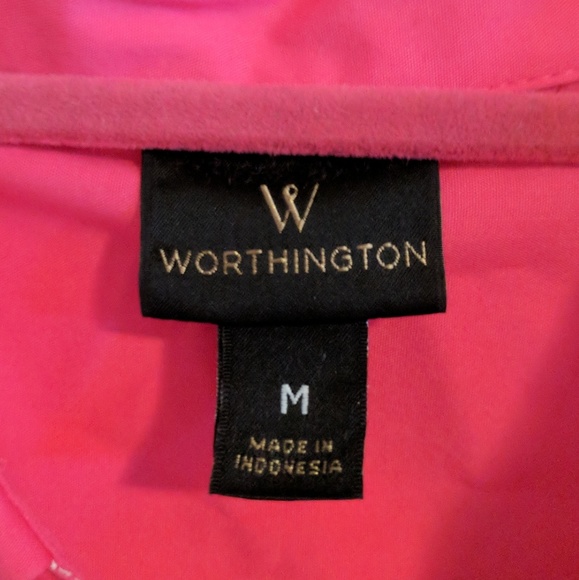 NWOT Hot Pink Button-up Blouse - Picture 2 of 2